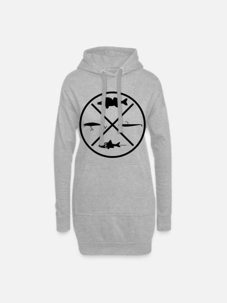 Zander - Hoodie-Kleid - Grau meliert