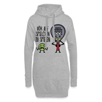 Freizeit Spieler Statement Padel Ball Schläger - Hoodie-Kleid - Grau meliert - Vorne