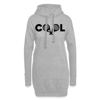 Cooler Spruch Padel Padelspiel Sportart Schläger - Hoodie-Kleid - Grau meliert - Vorne