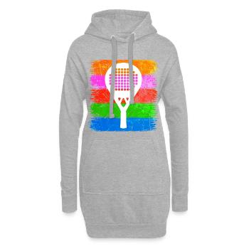 Schläger Sportart Padelspiel Tennis Aufschlag - Hoodie-Kleid - Grau meliert - Vorne
