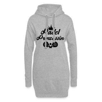 Sportart Racket Padel Statement Spieler Padelspiel - Hoodie-Kleid - Grau meliert - Vorne