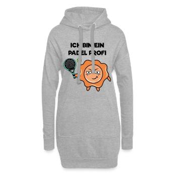 Schmetterball Spieler Padel Schläger Statement - Hoodie-Kleid - Grau meliert - Vorne