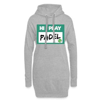 Spieler Padel Statement Bälle Sportart Padelspiel - Hoodie-Kleid - Grau meliert - Vorne