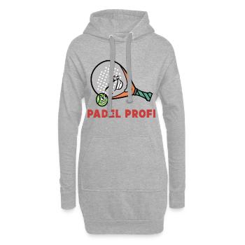 Padelspiel Racket Ball Statement Freizeit Padel - Hoodie-Kleid - Grau meliert - Vorne