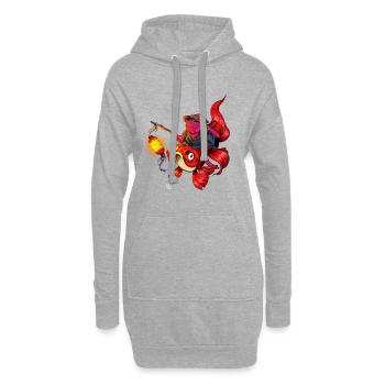 Traum-Reisender - Hoodie-Kleid - Grau meliert - Vorne