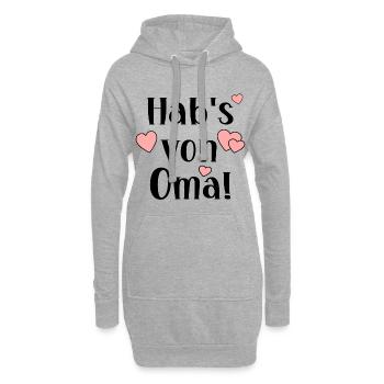 OMA ENKELKIND SPRÜCHE - FAMILIE GROßMAMA - Hoodie-Kleid - Grau meliert - Vorne