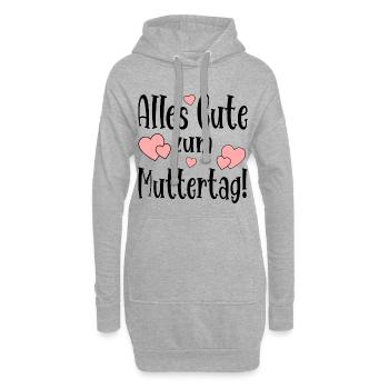 Alles Gute zum Muttertag Muttertagssprüche MAMA - Hoodie-Kleid - Grau meliert - Vorne