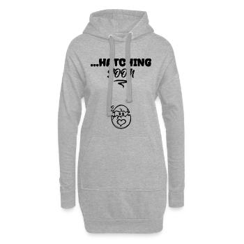 Baby Baby Bump Statement Grossesse Enceinte - Sweat-shirt à capuche long Femme - gris chiné - Devant