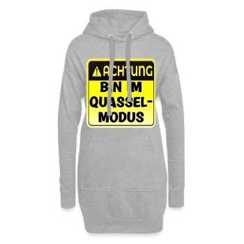 Quasselmodus Eloquenz - Hoodie-Kleid - Grau meliert - Vorne