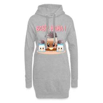 Beste Mama Muttertag - MUTTER KIND FAMILIE - Hoodie-Kleid - Grau meliert - Vorne