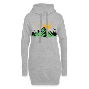 Amoureux de la nature Montagnes Nature Randonnée Sommets - Sweat-shirt à capuche long Femme - gris chiné - Devant