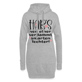 FRECHE FAMILIENSPRÜCHE GESCHENKE TOCHTER ELTERN - Hoodie-Kleid - Grau meliert - Vorne