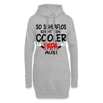 VATERTAG - SCHLAFLOSER PAPA SPRÜCHE - SCHLAFEN - Hoodie-Kleid - Grau meliert - Vorne