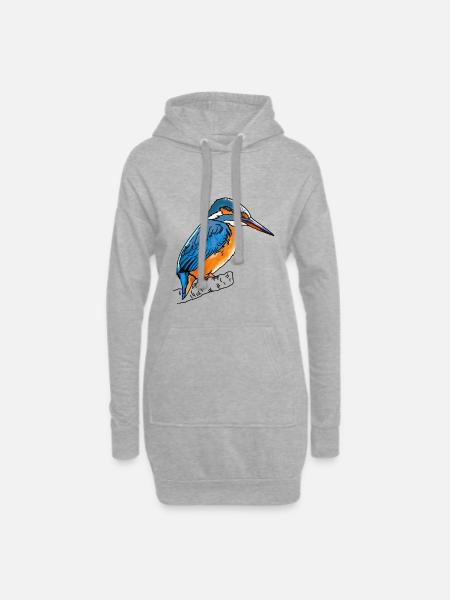 Kingfisher - Hoodie Dress - heather grey