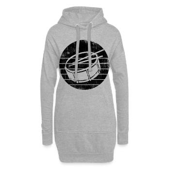 Kleine Trommel - Hoodie-Kleid - Grau meliert - Vorne