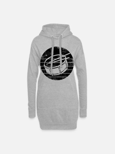 Kleine Trommel - Hoodie-Kleid - Grau meliert