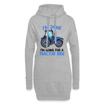 Déclaration de tracteur agricole agricole biologique Champ agricole Air - Sweat-shirt à capuche long Femme - gris chiné - Devant