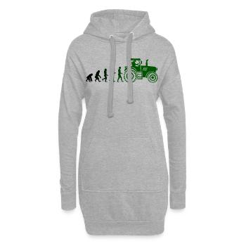 Nutzfahrzeug Landwirt Evolution Fahrzeug Traktor - Hoodie-Kleid - Grau meliert - Vorne