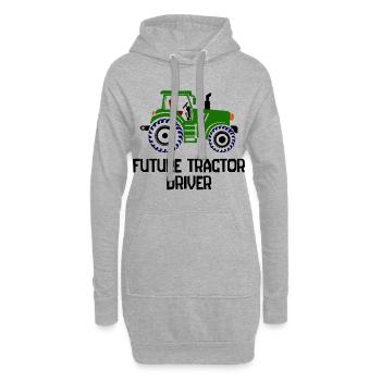 Nutzfahrzeug Traktor Statement Landwirtschaft Feld - Hoodie-Kleid - Grau meliert - Vorne