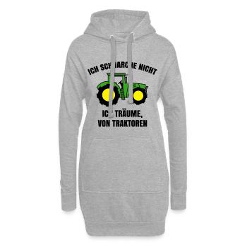 Nutzfahrzeug Traktor Statement Landmaschinen Bauer - Hoodie-Kleid - Grau meliert - Vorne
