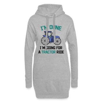 Déclaration de tracteur agricole Agriculture agricole - Sweat-shirt à capuche long Femme - gris chiné - Devant