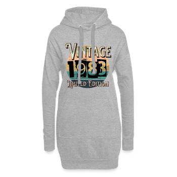 40th Birthday Vintage 1983 Edition Limitée - Sweat-shirt à capuche long Femme - gris chiné - Devant