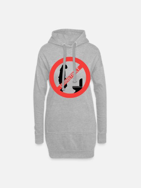 Urinstinkt - Hoodie-Kleid - Grau meliert