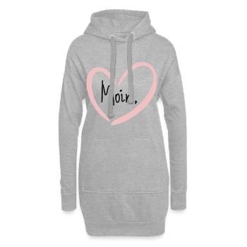 Moin - Hoodie-Kleid - Grau meliert - Vorne