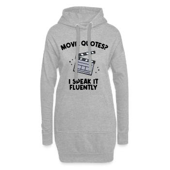 Regarder des films Déclaration Cinéma Cinéma Cinéma - Sweat-shirt à capuche long Femme - gris chiné - Devant
