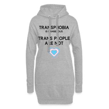 Mois de la fierté LGBT - Personnes trans - Sweat-shirt à capuche long Femme - gris chiné - Devant