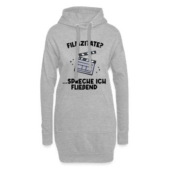 Movies Binge Watching Series Filme Statement - Hoodie-Kleid - Grau meliert - Vorne