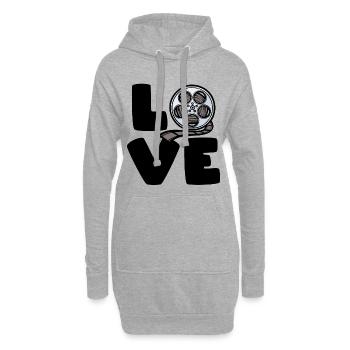 Films Dvd Sbend Theatre Movie Watch Statement - Sweat-shirt à capuche long Femme - gris chiné - Devant