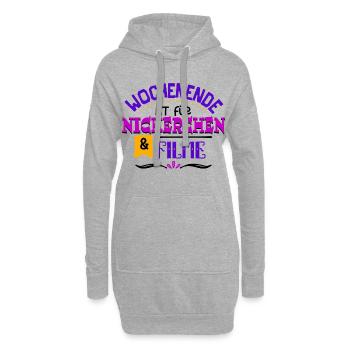 Movies Filme Statement kinoabend Film Schauen Kino - Hoodie-Kleid - Grau meliert - Vorne