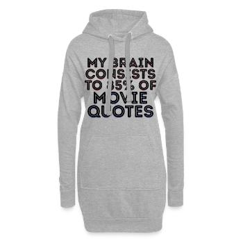 Films, Déclaration, Cinéma, Films, Soirée cinéma, Théâtre - Sweat-shirt à capuche long Femme - gris chiné - Devant