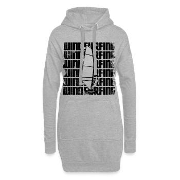 Windsurfer - Hoodie-Kleid - Grau meliert - Vorne