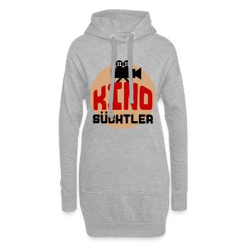Kino Kamera Movies Statement Theater Filmabend - Hoodie-Kleid - Grau meliert - Vorne