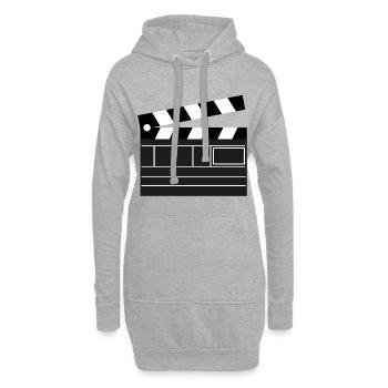 Filme Theater Streaming Movies Kamera Movie Night - Hoodie-Kleid - Grau meliert - Vorne