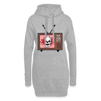 Movies Kino Theater Streaming Statement Kinoabend - Hoodie-Kleid - Grau meliert - Vorne