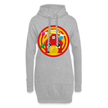 Häuschens Plausch im Sommer - Hoodie-Kleid - Grau meliert - Vorne