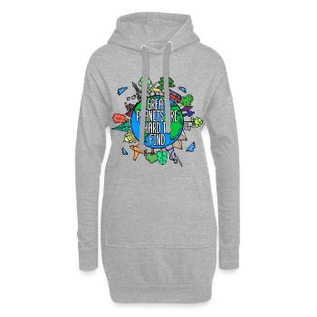 Arbre, Terre, Planète, Déclaration, Nature, Conservation de la Nature - Sweat-shirt à capuche long Femme - gris chiné - Devant