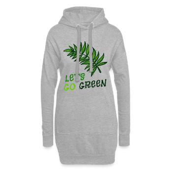 Environnement Déclaration environnementale Respectueux de l’environnement - Sweat-shirt à capuche long Femme - gris chiné - Devant