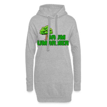 Umwelt Baum Mutter Natur Statement Naturschutz - Hoodie-Kleid - Grau meliert - Vorne