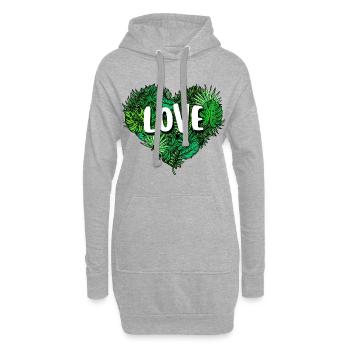Environnementaliste Environnement Coeur Nature Protection de l’environnement Terre - Sweat-shirt à capuche long Femme - gris chiné - Devant