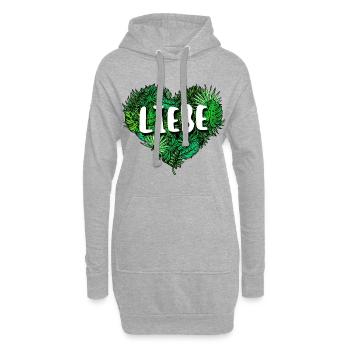 Umwelt Spruch Herz Umweltschützer Natur Erde - Hoodie-Kleid - Grau meliert - Vorne