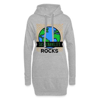 Erde Mutter Natur Nachhaltigkeit Statement Umwelt - Hoodie-Kleid - Grau meliert - Vorne