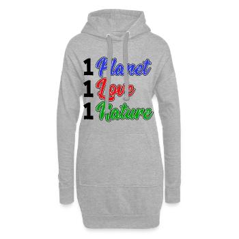 Nature Conservation Nature Planète Terre Déclaration Environnement - Sweat-shirt à capuche long Femme - gris chiné - Devant