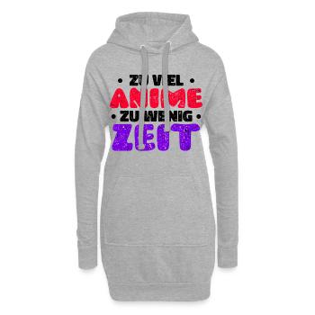 Japan Manga Anime Statement Comic Animation - Hoodie-Kleid - Grau meliert - Vorne