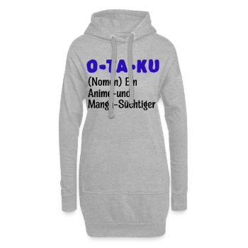Anime Manga Statement Comic Otaku Zeichentrick - Hoodie-Kleid - Grau meliert - Vorne