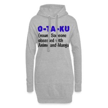 Déclaration de bande dessinée japonaise manga anime otaku - Sweat-shirt à capuche long Femme - gris chiné - Devant
