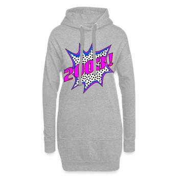 Jahr 2003 POPART - Hoodie-Kleid - Grau meliert - Vorne